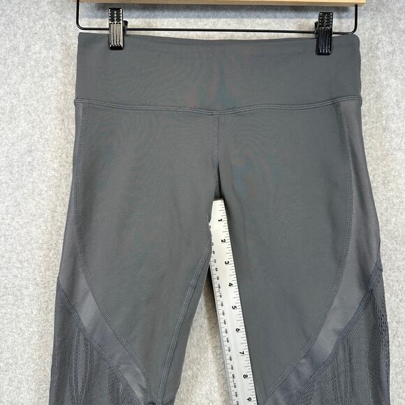 ALO Vitality Mesh Leggings Womens Size Small Slate Gray Pull On Yoga Performance - Picture 9 of 10